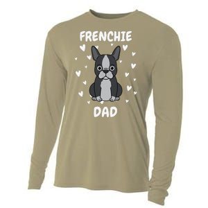 Frenchie Dad Papa Daddy Pa Father For Father’s Day Cooling Performance Long Sleeve Crew