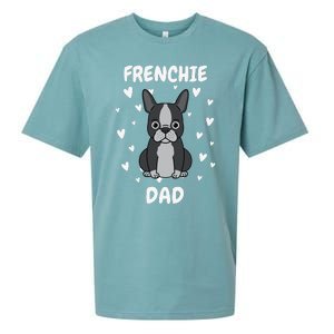 Frenchie Dad Papa Daddy Pa Father For Father’s Day Sueded Cloud Jersey T-Shirt