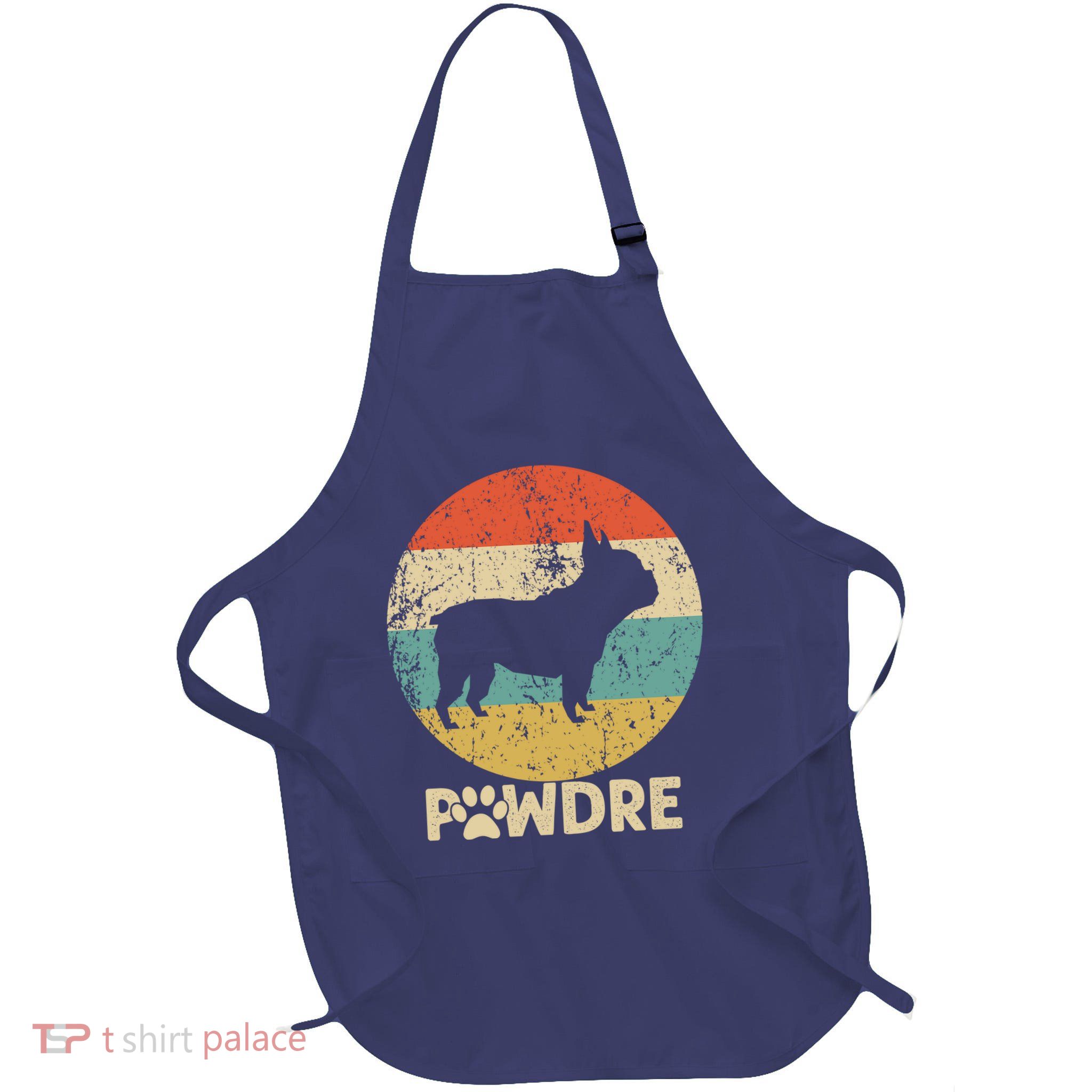 Fathers Day Pawdre Dog French Bulldog Gift Full-Length Apron With Pockets