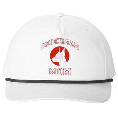 funny Doberman Pinscher Mom Dog Mother Snapback Five-Panel Rope Hat