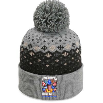 Fireworks Director Pyrotechnician 4th Of July Gift The Baniff Cuffed Pom Beanie