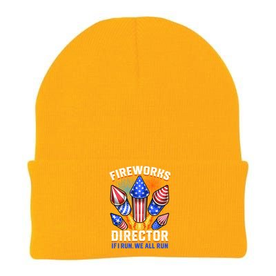 Fireworks Director Pyrotechnician 4th Of July Gift Knit Cap Winter Beanie