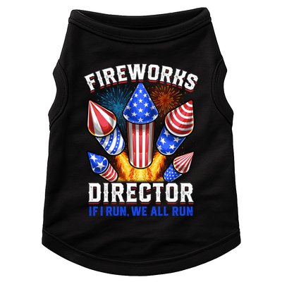 Fireworks Director Pyrotechnician 4th Of July Gift Doggie Tank