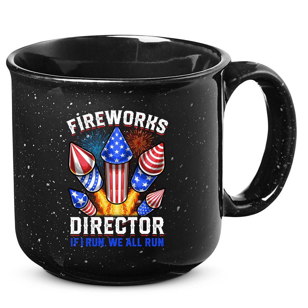 Fireworks Director Pyrotechnician 4th Of July Gift 15oz Campfire Ceramic Mug