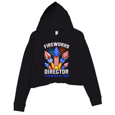 Fireworks Director Pyrotechnician 4th Of July Gift Crop Fleece Hoodie