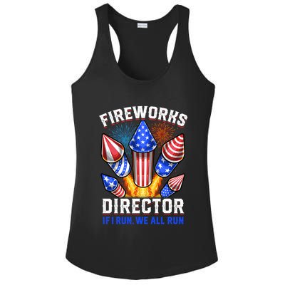 Fireworks Director Pyrotechnician 4th Of July Gift Ladies PosiCharge Competitor Racerback Tank