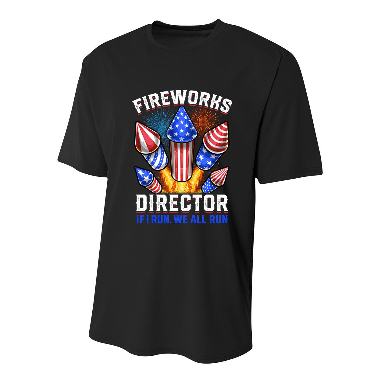 Fireworks Director Pyrotechnician 4th Of July Gift Youth Performance Sprint T-Shirt