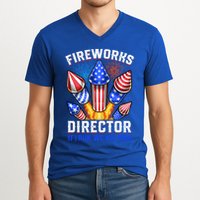 Fireworks Director Pyrotechnician 4th Of July Gift V-Neck T-Shirt