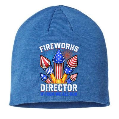 Fireworks Director Pyrotechnician 4th Of July Gift Sustainable Beanie