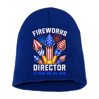 Fireworks Director Pyrotechnician 4th Of July Gift Short Acrylic Beanie