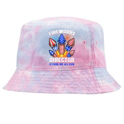 Fireworks Director Pyrotechnician 4th Of July Gift Tie-Dyed Bucket Hat