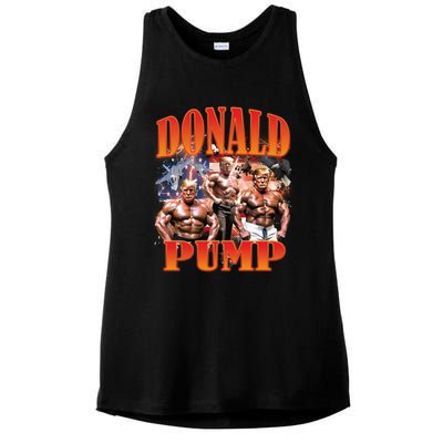 Funny Donald Pump Trump 2024 Love America Election Gift Ladies PosiCharge Tri-Blend Wicking Tank