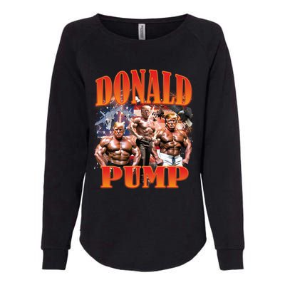 Funny Donald Pump Trump 2024 Love America Election Gift Womens California Wash Sweatshirt