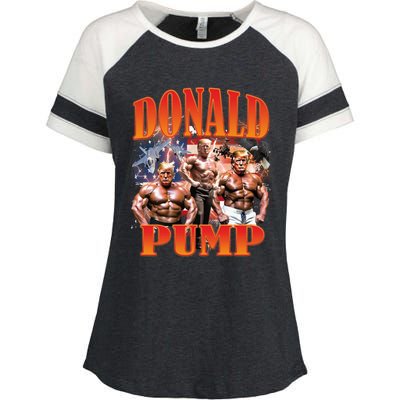 Funny Donald Pump Trump 2024 Love America Election Gift Enza Ladies Jersey Colorblock Tee