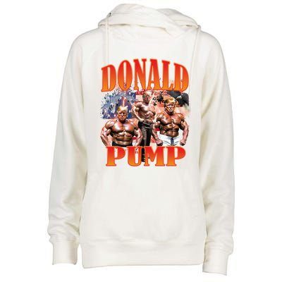 Funny Donald Pump Trump 2024 Love America Election Gift Womens Funnel Neck Pullover Hood