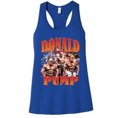 Funny Donald Pump Trump 2024 Love America Election Gift Women's Racerback Tank