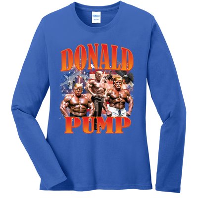 Funny Donald Pump Trump 2024 Love America Election Gift Ladies Long Sleeve Shirt