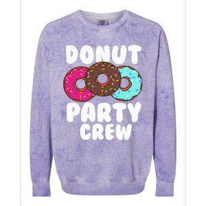 Funny Donut Party Crew Cool Doughnut Gift For Women Colorblast Crewneck Sweatshirt