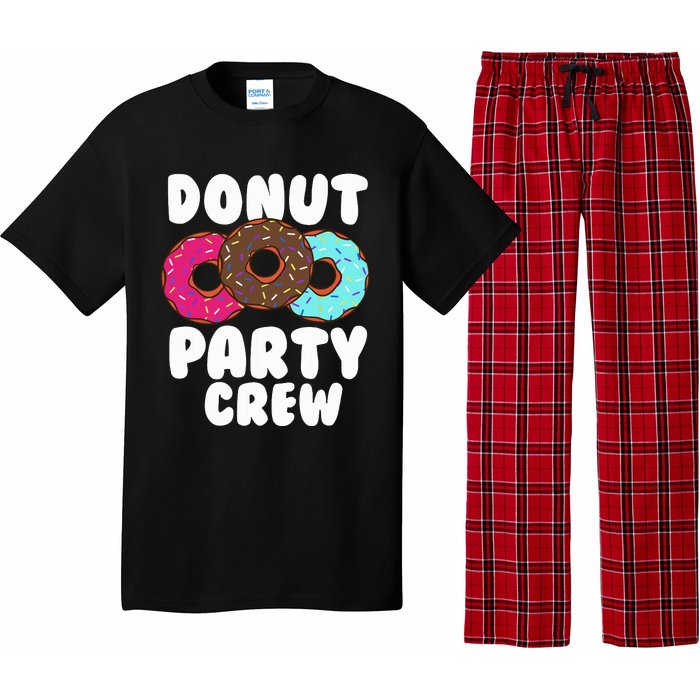 Funny Donut Party Crew Cool Doughnut Gift For Women Pajama Set