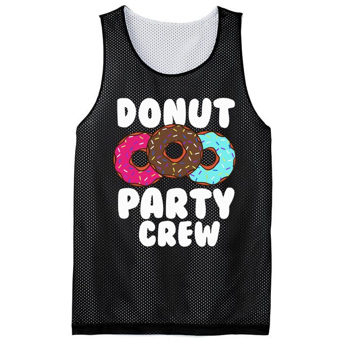 Funny Donut Party Crew Cool Doughnut Gift For Women Mesh Reversible Basketball Jersey Tank