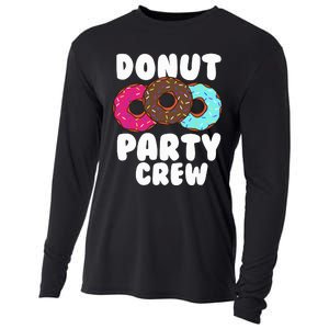 Funny Donut Party Crew Cool Doughnut Gift For Women Cooling Performance Long Sleeve Crew