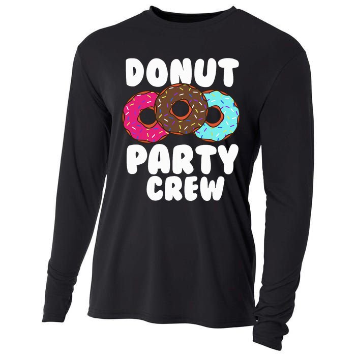 Funny Donut Party Crew Cool Doughnut Gift For Women Cooling Performance Long Sleeve Crew