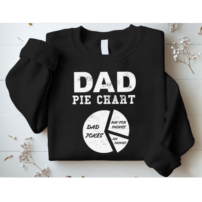 Funny Dad Pie Chart Dad Jokes Pay For Things Fix Things Sweatshirt