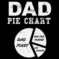 Funny Dad Pie Chart Dad Jokes Pay For Things Fix Things Drawstring Bag