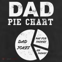 Funny Dad Pie Chart Dad Jokes Pay For Things Fix Things 25L Jumbo Tote