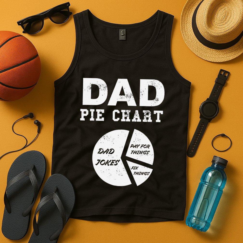 Funny Dad Pie Chart Dad Jokes Pay For Things Fix Things Tank Top