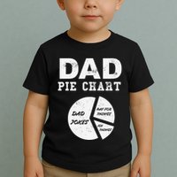 Funny Dad Pie Chart Dad Jokes Pay For Things Fix Things Toddler T-Shirt