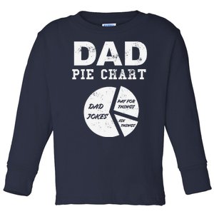 Funny Dad Pie Chart Dad Jokes Pay For Things Fix Things Toddler Long Sleeve Shirt