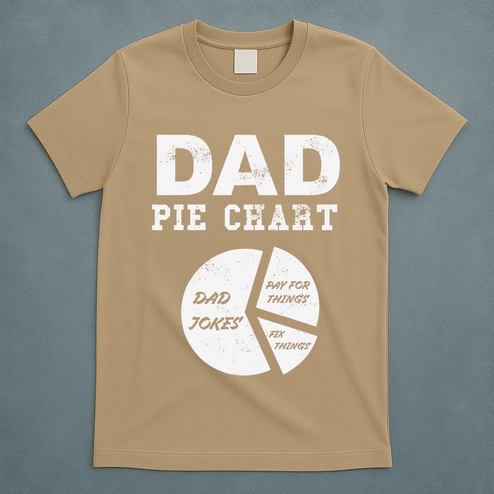Funny Dad Pie Chart Dad Jokes Pay For Things Fix Things T-Shirt