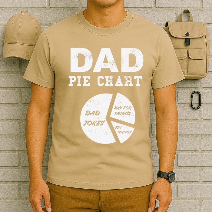 Funny Dad Pie Chart Dad Jokes Pay For Things Fix Things T-Shirt