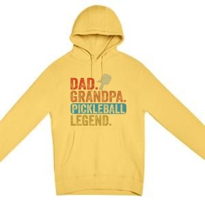 Fathers Day Present Pickleball Dad Grandpa Pickleball Legend Gift Premium Pullover Hoodie