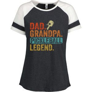 Fathers Day Present Pickleball Dad Grandpa Pickleball Legend Gift Enza Ladies Jersey Colorblock Tee