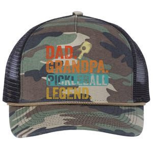 Fathers Day Present Pickleball Dad Grandpa Pickleball Legend Gift Retro Rope Trucker Hat Cap