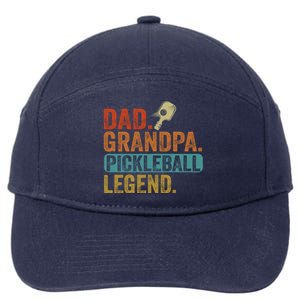 Fathers Day Present Pickleball Dad Grandpa Pickleball Legend Gift 7-Panel Snapback Hat