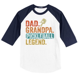 Fathers Day Present Pickleball Dad Grandpa Pickleball Legend Gift Baseball Sleeve Shirt