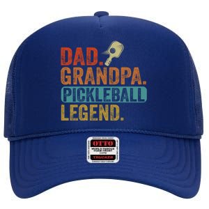 Fathers Day Present Pickleball Dad Grandpa Pickleball Legend Gift High Crown Mesh Back Trucker Hat