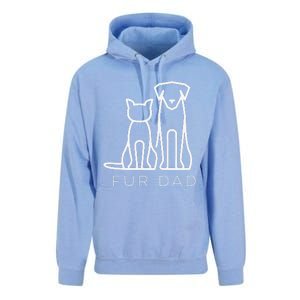 Fur Dad Pet Lover Cat Dog Dad Husband Funny Fathers Day Unisex Surf Hoodie