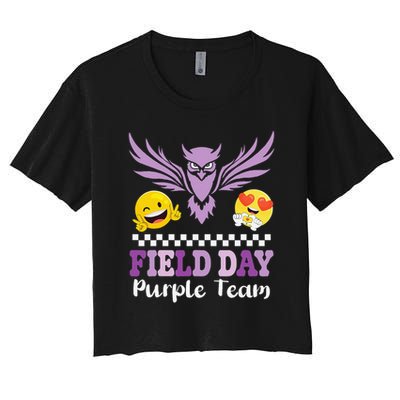 Field Day Pupple Team Students School Sports Competition Crop Top