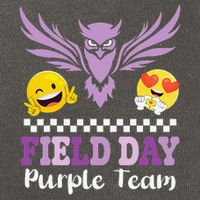 Field Day Pupple Team Students School Sports Competition Cotton Canvas Backpack
