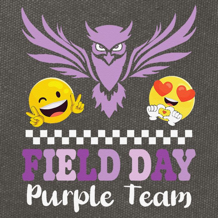 Field Day Pupple Team Students School Sports Competition Cotton Canvas Backpack