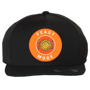 Funny Dinner Plate Thanksgiving Feast Mode Gift Wool Snapback Cap