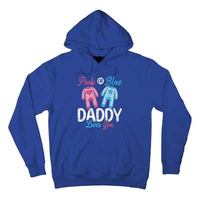 Future Dad Pink Or Blue Daddy Loves You Gender Reveal Gift Hoodie