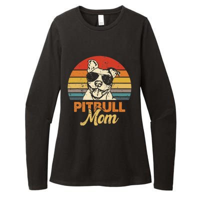 Funny Dog Pitbull Mom Pittie Mom Mother's Day Womens CVC Long Sleeve Shirt