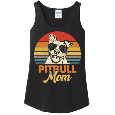 Funny Dog Pitbull Mom Pittie Mom Mother's Day Ladies Essential Tank