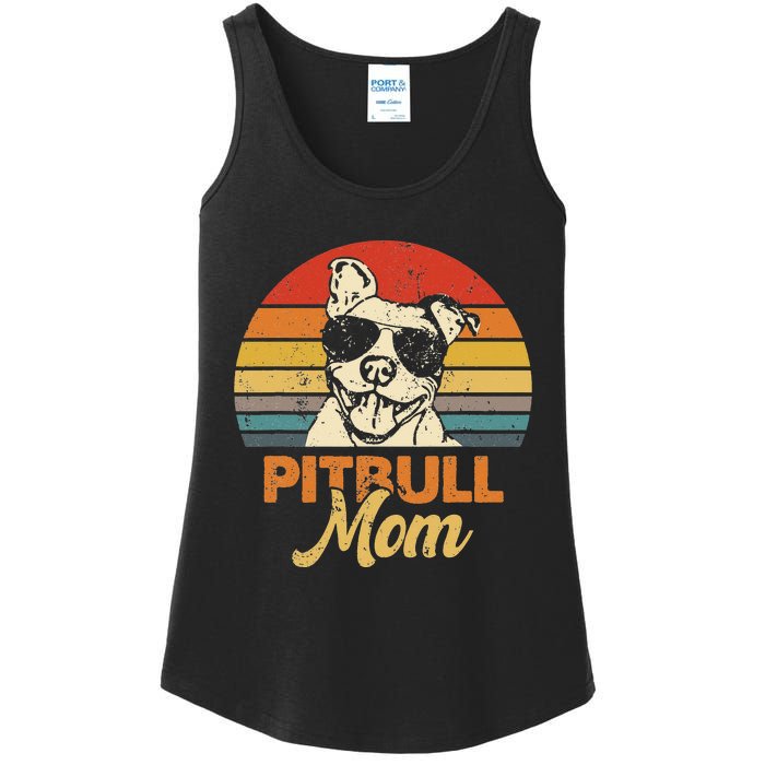 Funny Dog Pitbull Mom Pittie Mom Mother's Day Ladies Essential Tank