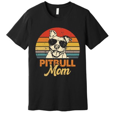 Funny Dog Pitbull Mom Pittie Mom Mother's Day Premium T-Shirt